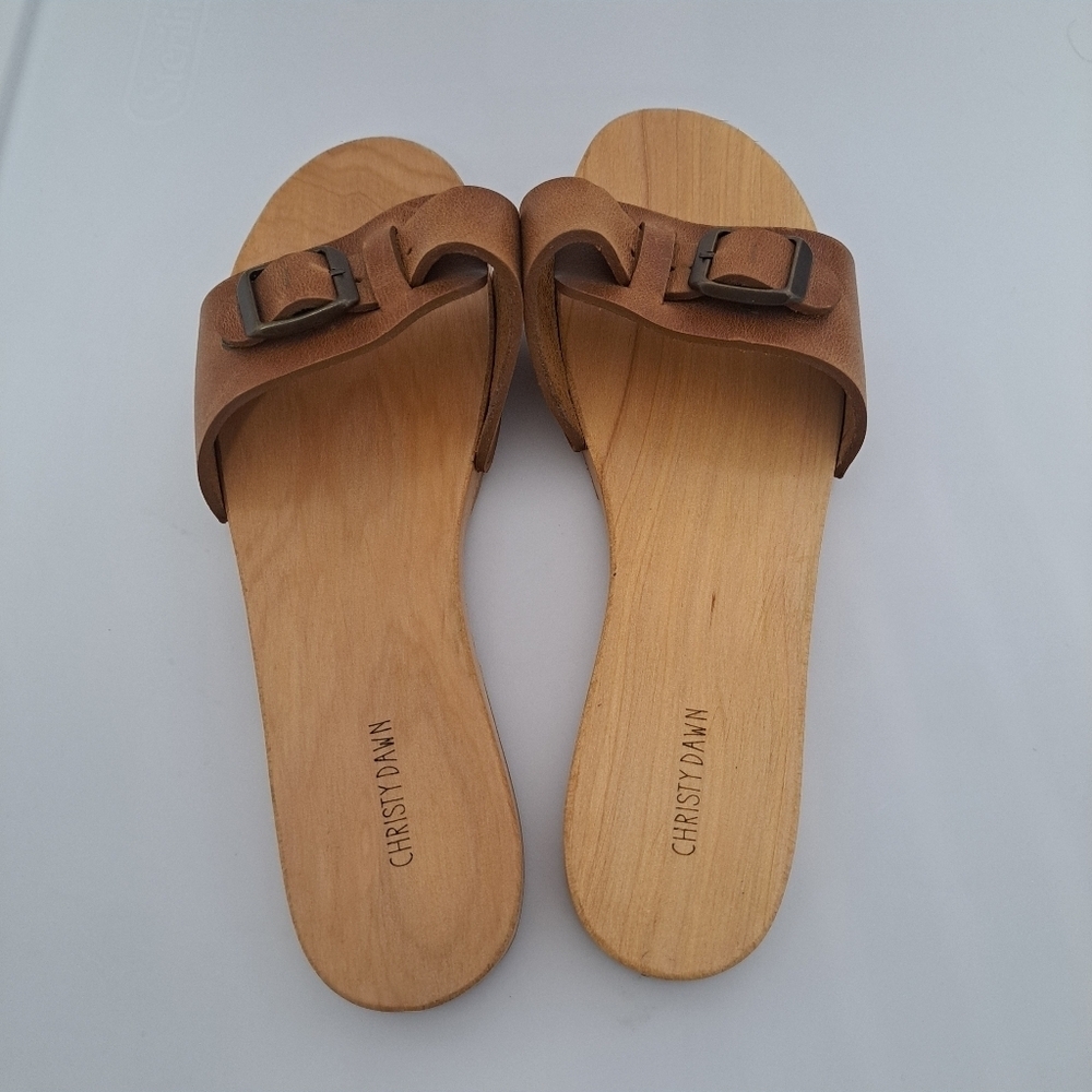 Christy Dawn Ventura Clog Cognac Leather 7 - Picture 9 of 11
